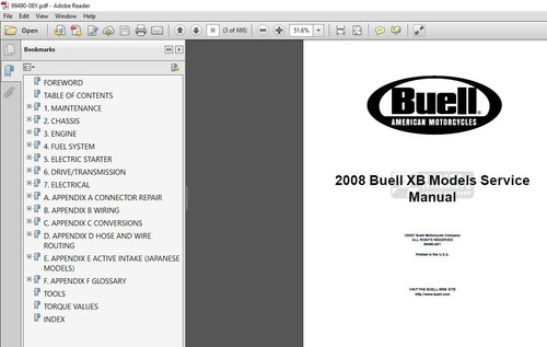 Buell service manuals usb - manuals,